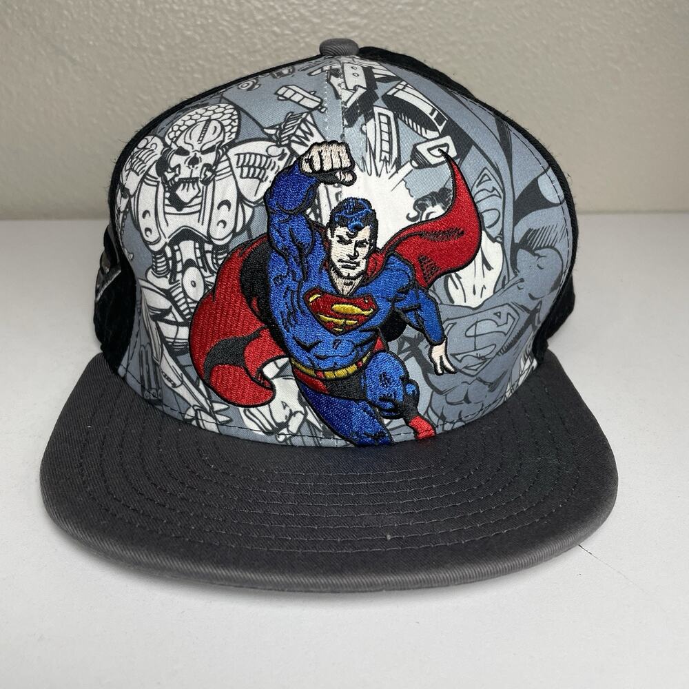 Superman Hat Cap Snap Back Embroidered Graphic DC Comics Man of Steel Mens